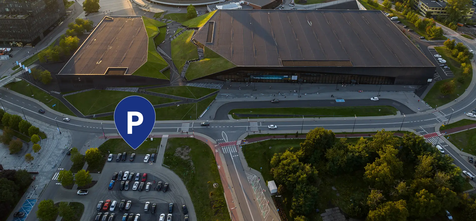 mapa pokazująca parking
